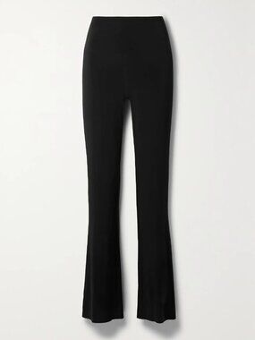 Norma Kamali Stretch Jersey Straight Leg Pants – Black – Size L – NWT